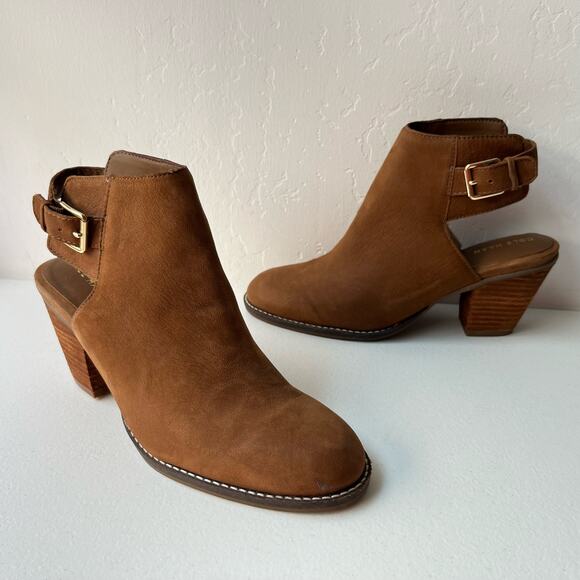 Cole Haan Shoes - Cole Haan Pippa Slingback Booties Women's Size 8 Brown Leather Boho Quiet Luxury